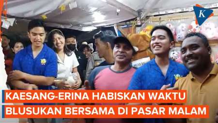 Blusukan Pasar Malam Ala Kaesang-Erina, Jajal Permainan Pulang Bawa Hadiah