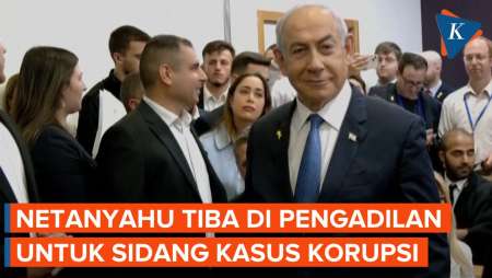 Momen Netanyahu Tiba di Pengadilan untuk Sidang Kasus Korupsi