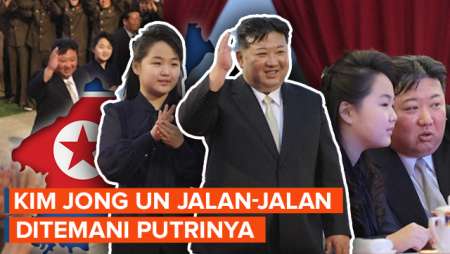 Gaya Kim Jong Un Saat Jalan-jalan Ditemani Putrinya