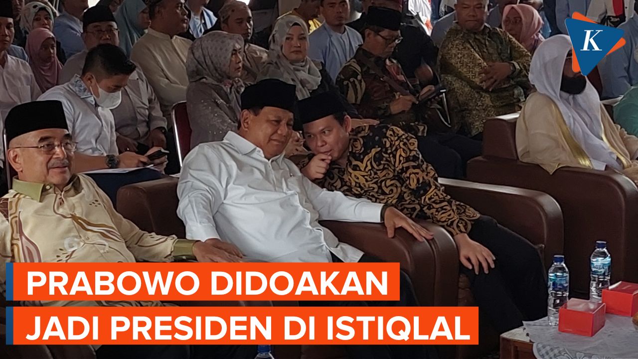 Momen Prabowo Didoakan Jadi Presiden Saat Hadiri Acara di Masjid Istiqlal