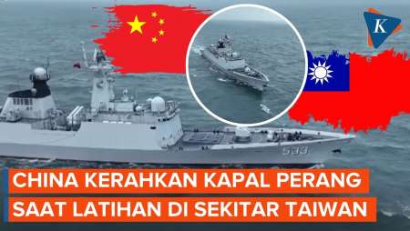 Momen Kapal Fregat AL China Latihan di Sekitar Taiwan, Beri Pesan Peringatan Serius!