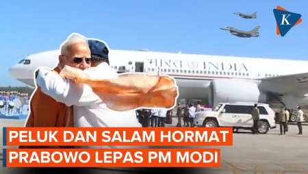 Gemuruh Pesawat Militer Iringi Prabowo Antar PM Modi Pulang