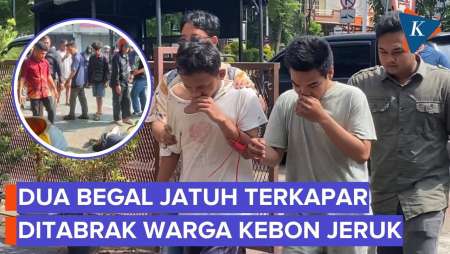 Warga Tabrakkan Motor Demi Gagalkan Aksi Begal Di Jakbar, Dua Pelaku Jatuh Terkapar