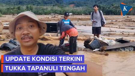 Saat Jalanan Desa Tukka Tapanuli Tengah Berubah Jadi Aliran Sungai