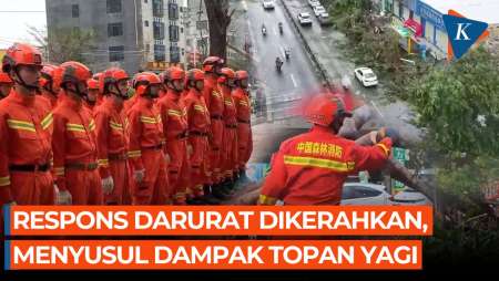 Penampakan China Diterjang Topan Super Yagi, Pemerintah Kerahkan Respons Darurat