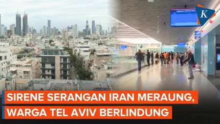 Momen Warga Israel Berlindung Saat Sirene Serangan Rudal Iran Meraung