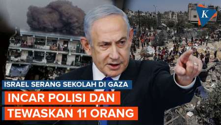 Israel Serang Sekolah di Gaza, Incar Polisi dan Tewaskan 11 Orang