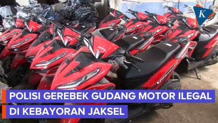 Gudang Ribuan Motor Ilegal Digerebek, Kendaraan Masih Gres Dan Hendak Diekspor Ke Afrika