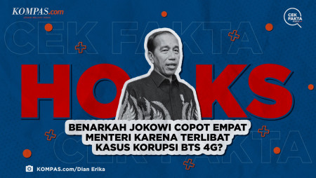 Benarkah Jokowi Copot Empat Menteri karena Terlibat Korupsi BTS 4G?