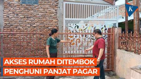 Akses Rumah Warga Medan Ditembok, Penghuni Terpaksa Memanjat Pagar