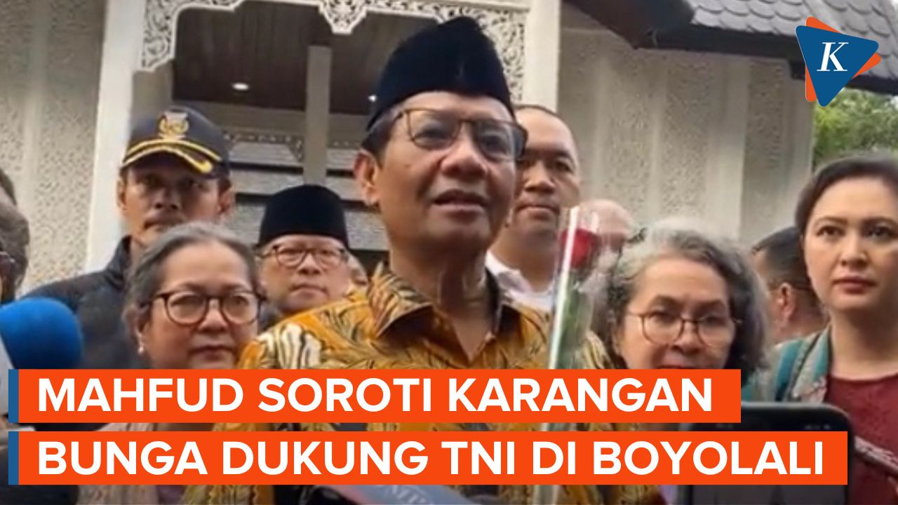 Mahfud MD Anggap Kiriman Bunga di Mako Yonif Boyolali Hanya Gimik Politik