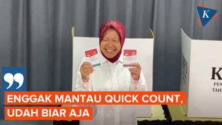 Risma Mengaku Pasrah dan Tak Pantau Hasil Quick Count