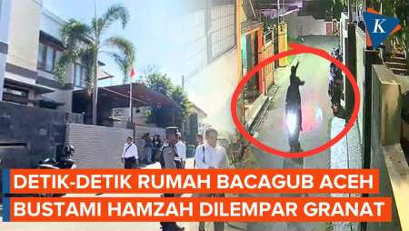 Detik-detik Pelemparan Granat ke Rumah Bacagub Aceh, Pelaku Terekam CCTV