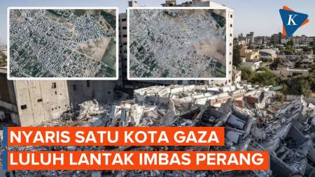 Penampakan Gaza Sebelum dan Sesudah Diserang Israel dengan Rudal