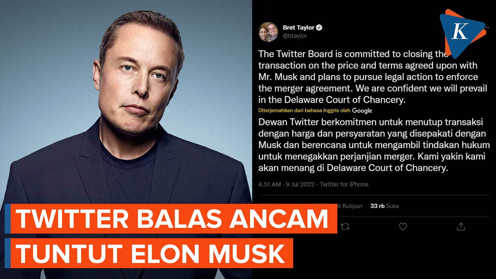 Elon Musk Umumkan Batal Beli Twitter