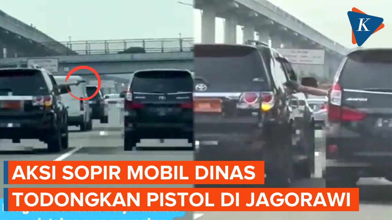 Viral Video Mobil Fortuner Berpelat Dinas Todongkan Pistol ke Pengendara Lain di Tol Jagorawi