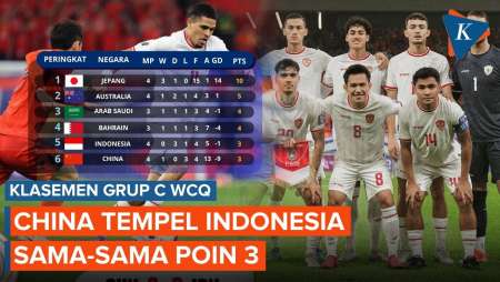 Klasemen Grup C Zona Asia: Menang dari Indonesia, China Masih…