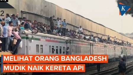 Ketika Orang Bangladesh Berbondong-bondong Mudik Naik Kereta Api...