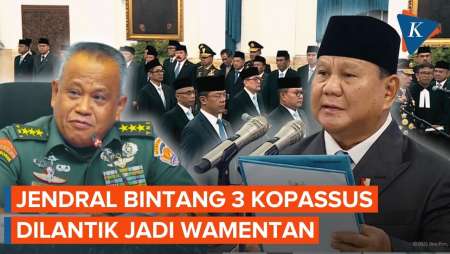 Prabowo Lantik Jenderal Kopassus Jadi Wamentan