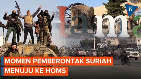 Iring-iringan Mobil Pemberontak Suriah Menuju ke Homs