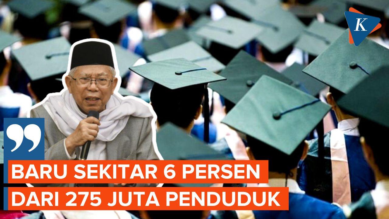 Wapres Sebut Baru 6 Persen Warga Indonesia Mengenyam Pendidikan Tinggi