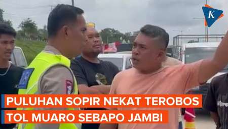 Pintu Masuk Tol Di Jambi Ditutup, Puluhan Sopir Emosi Dan Nekat Menerobos