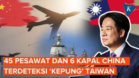 Jelang Pelantikan Presiden Baru, Taiwan Didatangi 45 Pesawat dari China