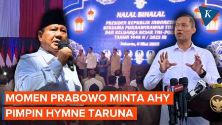 Momen Prabowo Minta AHY Pimpin Hymne Taruna, Minta Wiranto-Teddy Dampingi