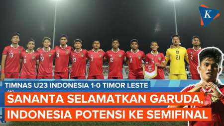 Hasil Timnas U23 Indonesia Vs Timor Leste 1-0, Kepala Sananta Buat Garuda Muda Potensi ke Semifinal