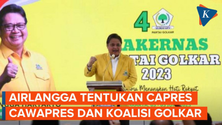 Hasil Rakernas Golkar, Airlangga Hartarto Tentukan Capres, Cawapres dan Koalisi