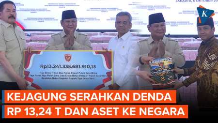 Disaksikan Prabowo! Kejagung Serahkan Rp 13,24 Triliun Hasil Kerja Satgas PKH ke Negara