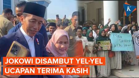 Momen Kedatangan Jokowi Disambut Yel-yel di Akad Nikah Anak Khofifah