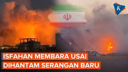 Serangan Dahsyat Hantam Isfahan Iran, Ledakan dan Asap Membumbung Tinggi 