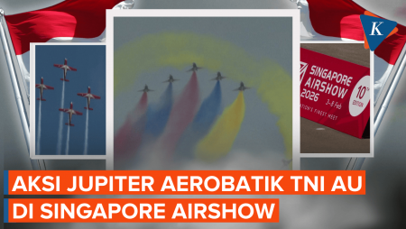 Aksi Presisi Jupiter Aerobatik TNI AU Di Pembukaan Singapore Airshow 2026