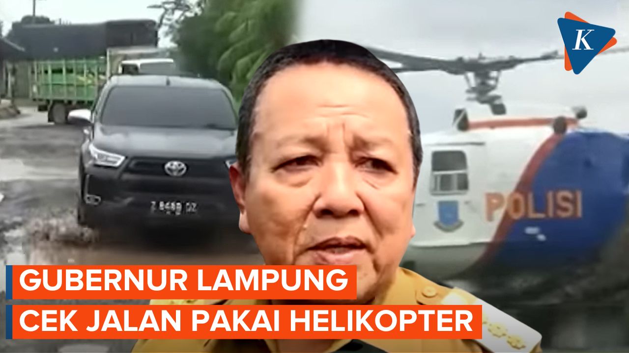 Gubernur Lampung Cek Jalan Rusak Pakai Helikopter Jelang Kunjungan Jokowi