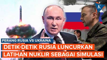 Detik-detik Rusia Latihan Nuklir, Dipantau Langsung Vladimir Putin!