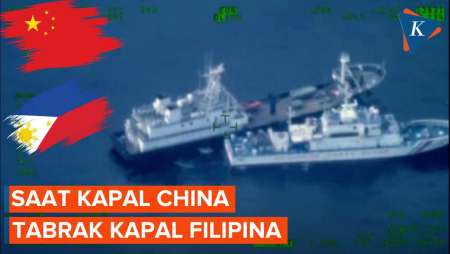 Detik-detik Kapal China Tabrak Kapal Filipina, Sengketa Laut China Selatan Memanas!