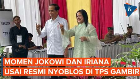 Momen Jokowi Nyoblos di TPS 10 Gambir