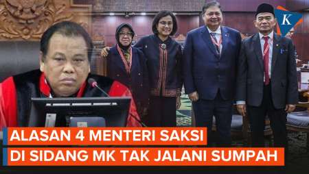 4 Menteri Jokowi Bersaksi di MK Tanpa Diawali Pengucapan Sumpah, Kenapa?