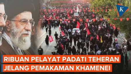 Ribuan Pelayat Berkumpul Di Teheran, Tunggu Peti Jenazah Ali Khamenei