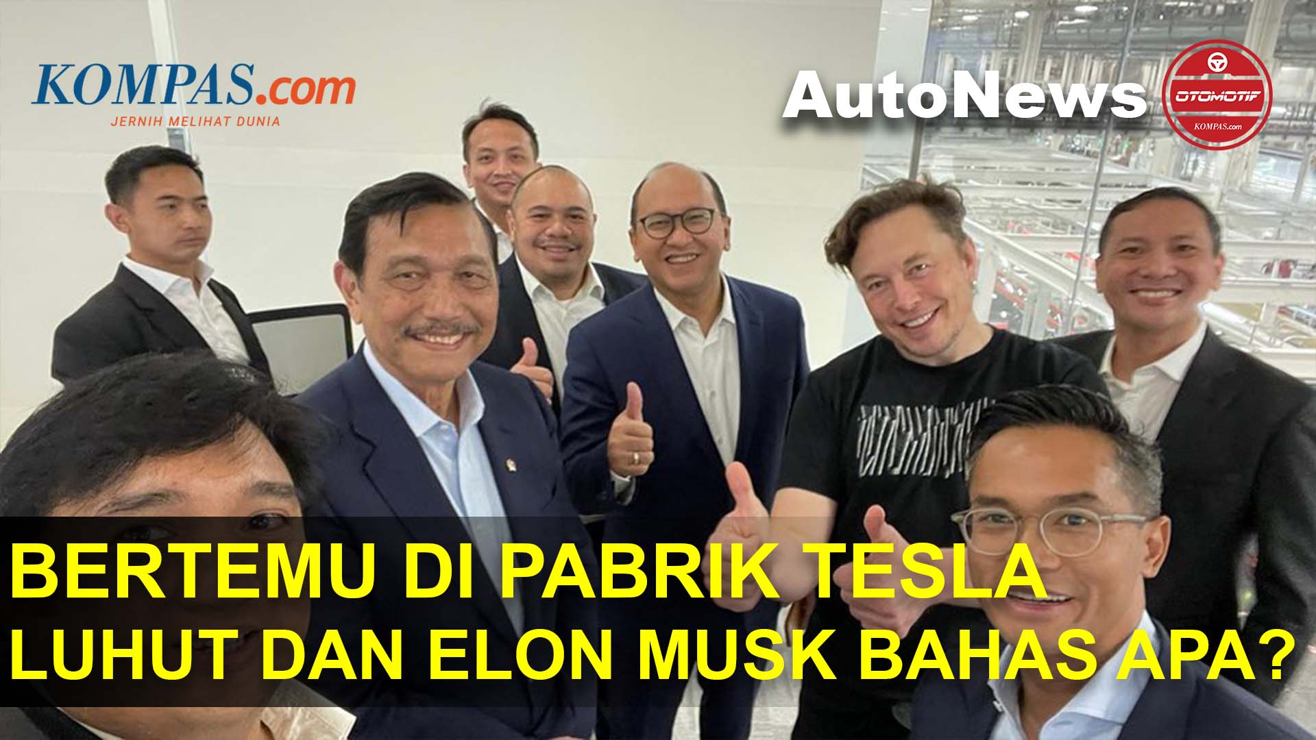 Bertemu di Pabrik Tesla. Luhut dan Elon Bahas Apa?