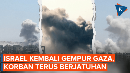 Israel Lanjutkan Serangan Besar-besaran, Gaza Diselimuti Asap Tebal