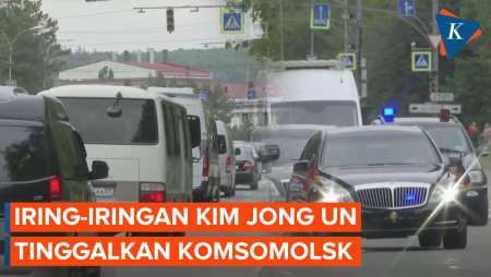 Momen Pengawalan Ketat Kim Jong Un Saat Tinggalkan Komsomolsk Rusia