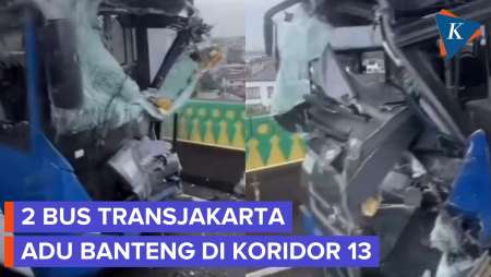 Transjakarta Ringsek Usai Adu Banteng Di "Jalur Langit" Koridor 13, 24 Penumpang Terluka