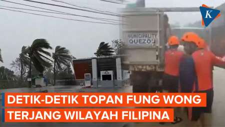 Detik-detik Topan Fung Wong Mulai Terjang Filipina, 1 Juta Warga Dievakuasi