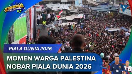 Momen Warga Gaza Nobar Argentina Vs Mesir Di Tengah Puing-puing Bangunan