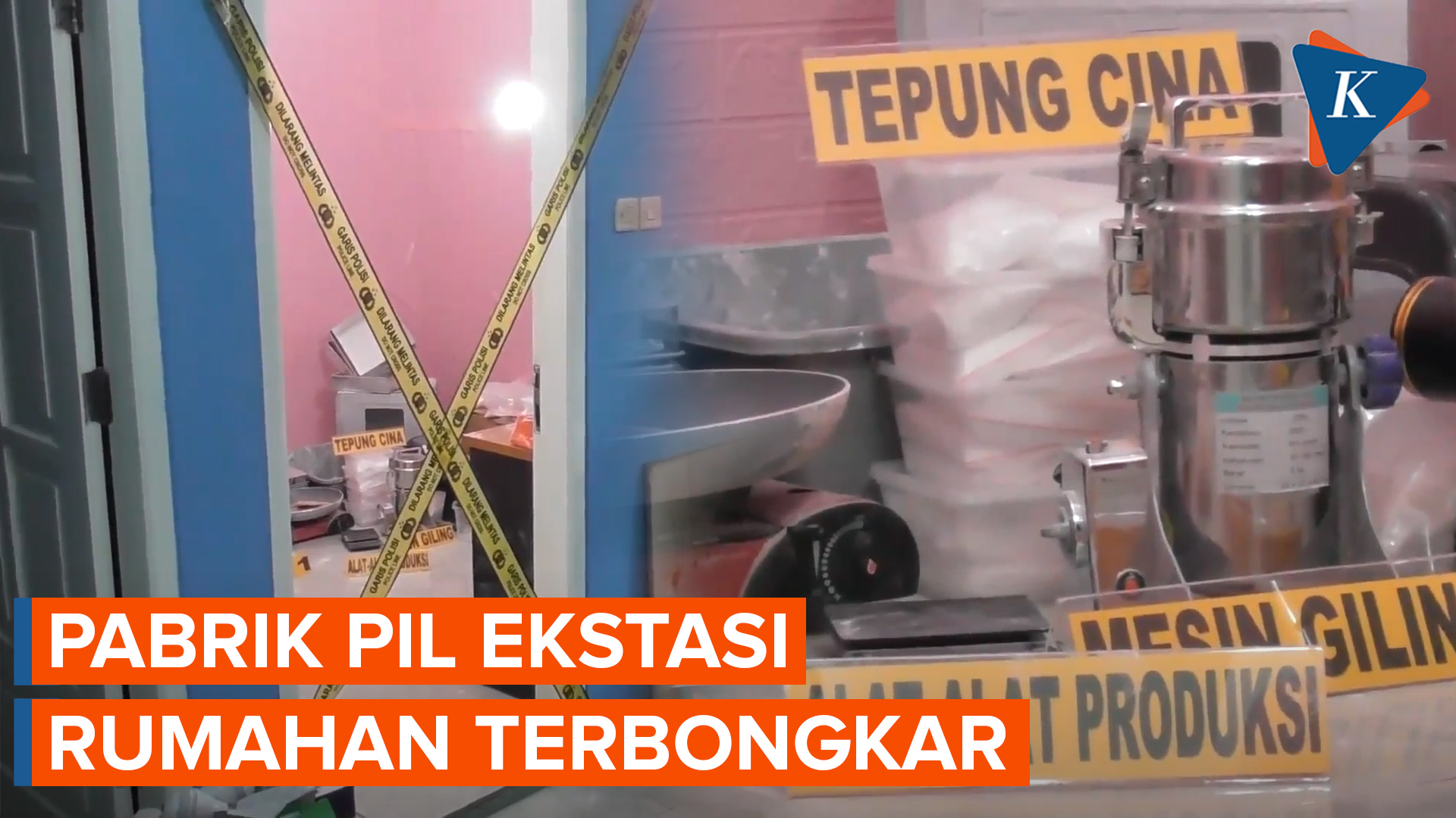 Polisi Bongkar Persembunyian Pabrik Pil Ekstasi di Semarang