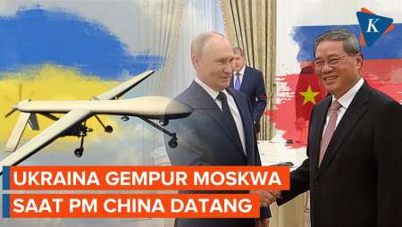 Ukraina Serang Moskwa Saat PM China Kunjungi Rusia