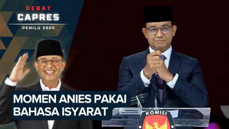 Momen Anies Awali Debat Pakai Bahasa Isyarat