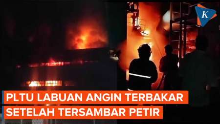 Potret PLTU Labuan Angin Tapanuli Tengah Terbakar Dahsyat Usai Tersambar Petir